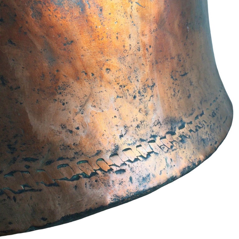 Late Victorian Hand-Hammered Copper Cauldron Pot