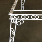 Custom 4 Person Outdoor "Circle 8" Iron Table with Glass Top