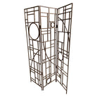 Post Modern Copper Tone Geometric Folding Room Divider by Robert Sonneman