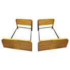 Pair of Mid-Century Restored 1948 Stacked Rattan Bed TWIN - Bed Frames Only