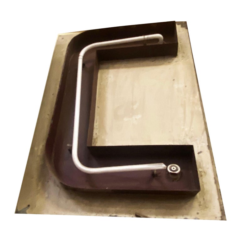 BROKEN, UNLISTED - Large Vintage Neon Marquee Letter "C" From Pan American Audit