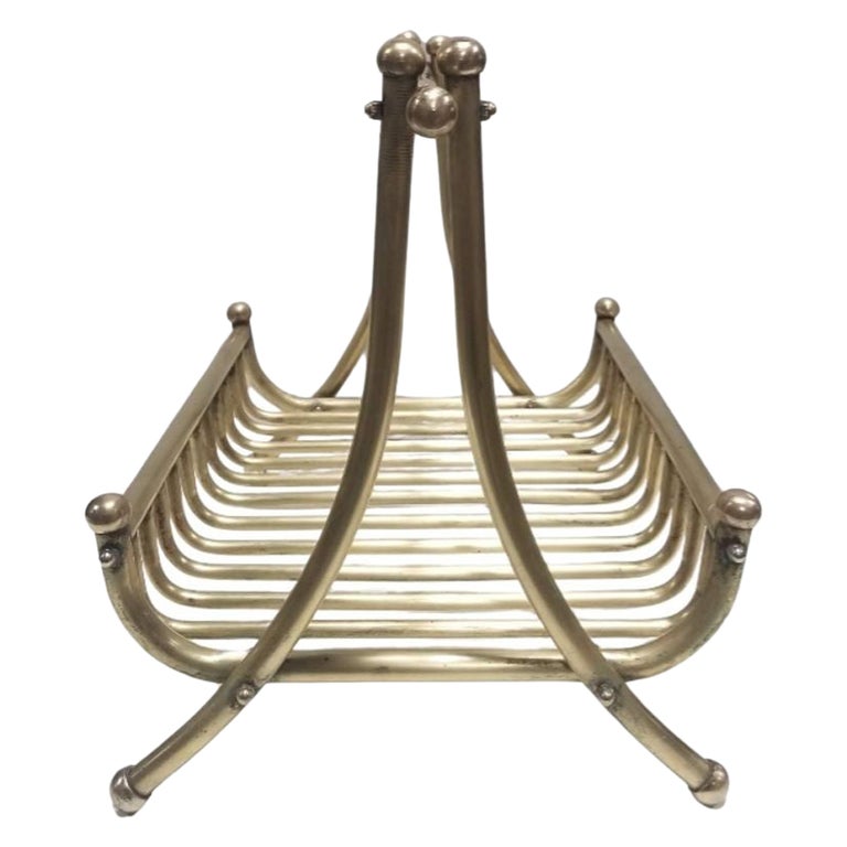 Turn of the Century Brass Newspaper Rack 1910s