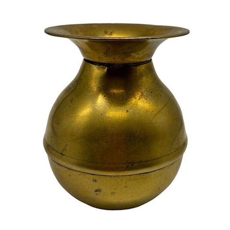 Antique Brass Ash Tray with Detachable Lid by M.A.B. Co.