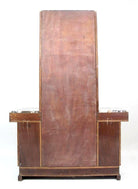 Art Deco Donald Deskey Style Palisander Wood and Marble Vanity w/ Full Mirror