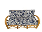 Restored Arch Arm Rattan Loung Chair & Sofa Living Room Set w/ Ottoman