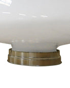 Large Art Deco School House Milk Glass Ceiling Mounted Globe with Fitter