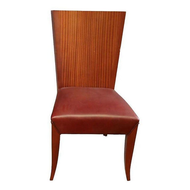 Dakota Jackson "Aldabhra" Sculptural Leather Side Chair