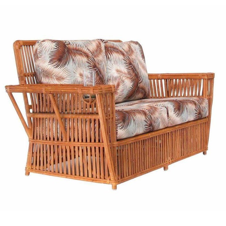 Presidents Stick Reed Rattan 2-Seat Settee Sofa