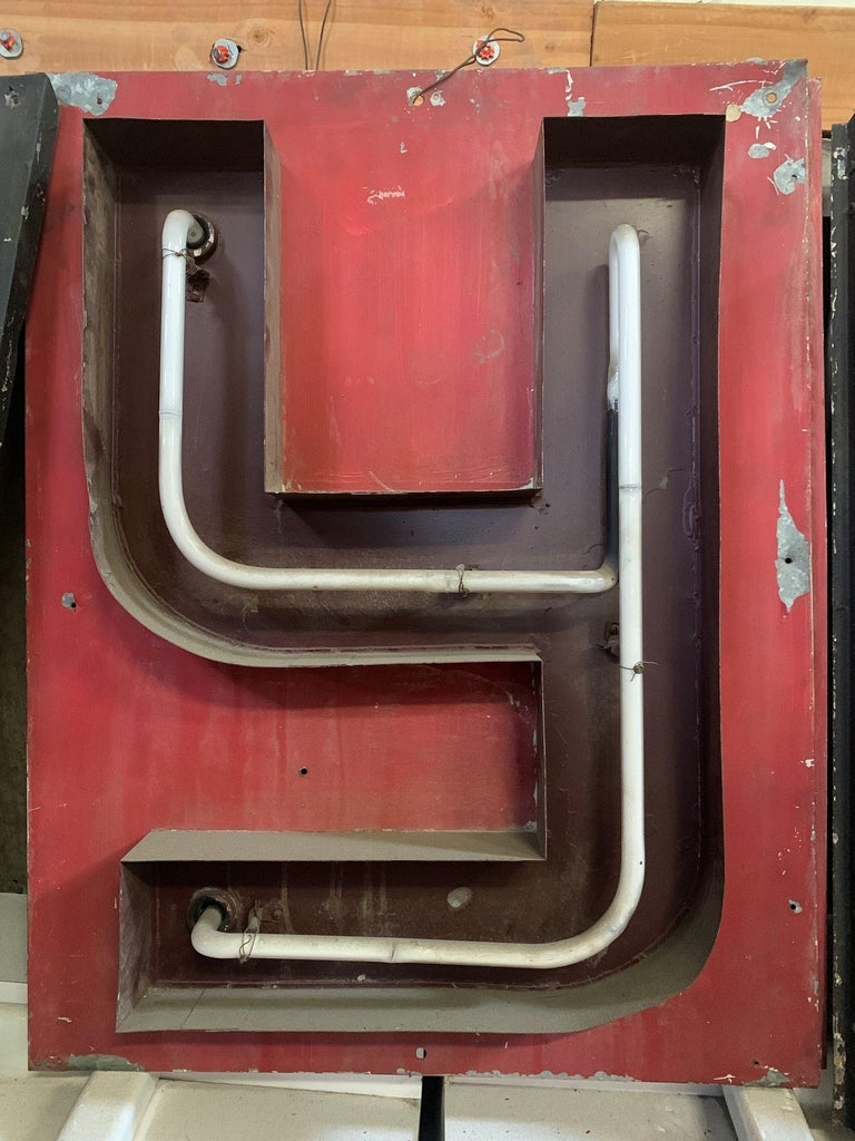 Large Vintage Neon Marquee Letters from the Iconic Pan-Pacific Auditorium