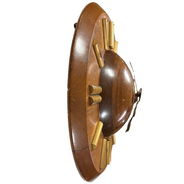 Early Mid-century "Plaza" E931-003 Wall Clock in Walnut by Seth Thomas