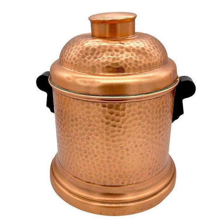 Hammered Copper Tin Lined Humidor w/ Bakelite Handles by Revere