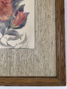 1940 Floral Still Life Original Airbrushed Painting by Ted Mundorff, Pair