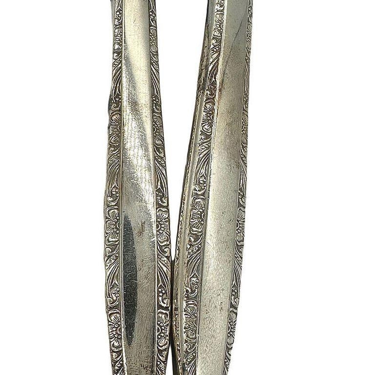 Modernist Sterling Salad Servers by Wallace Silver