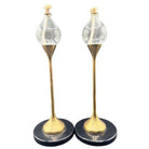 German Brass "Clear Drops" Oil Lamp Candlestick by Freddie Andersen, Set of 3