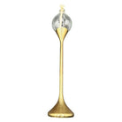Post Modern German Brass "Clear Drops" Oil Lamp Candlestick by Freddie Andersen