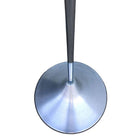 Y2K Chrome & Frosted Glass "Bugle Base" Pedestal Side Table