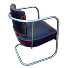 Streamline Art Deco Chrome Tubular Cantilever Springer Club Chair by Royal Metal