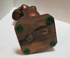 Midcentury Female Nude Figure Bust Wood Carving in Bronze Finish