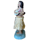 Mid-century "Aloha" Hula GirlCeramic Figurine w/ Ukulele and Red Flowers