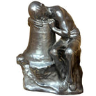 Italian "Pensatore Campana" The Tinker Auguste Rodin Style Terracotta Sculpture