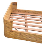 Vintage Full Size Stacked Rattan Bed Frame by Seven Seas