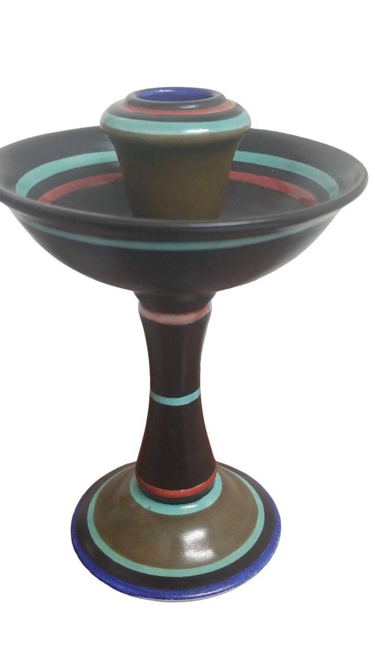 Gouda Decor Pottery Candlestick Holder