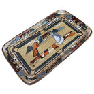 Edwardian Era Pottery "Ye Olden Days" Card Dish by Buffalo Pottery Deldare Ware