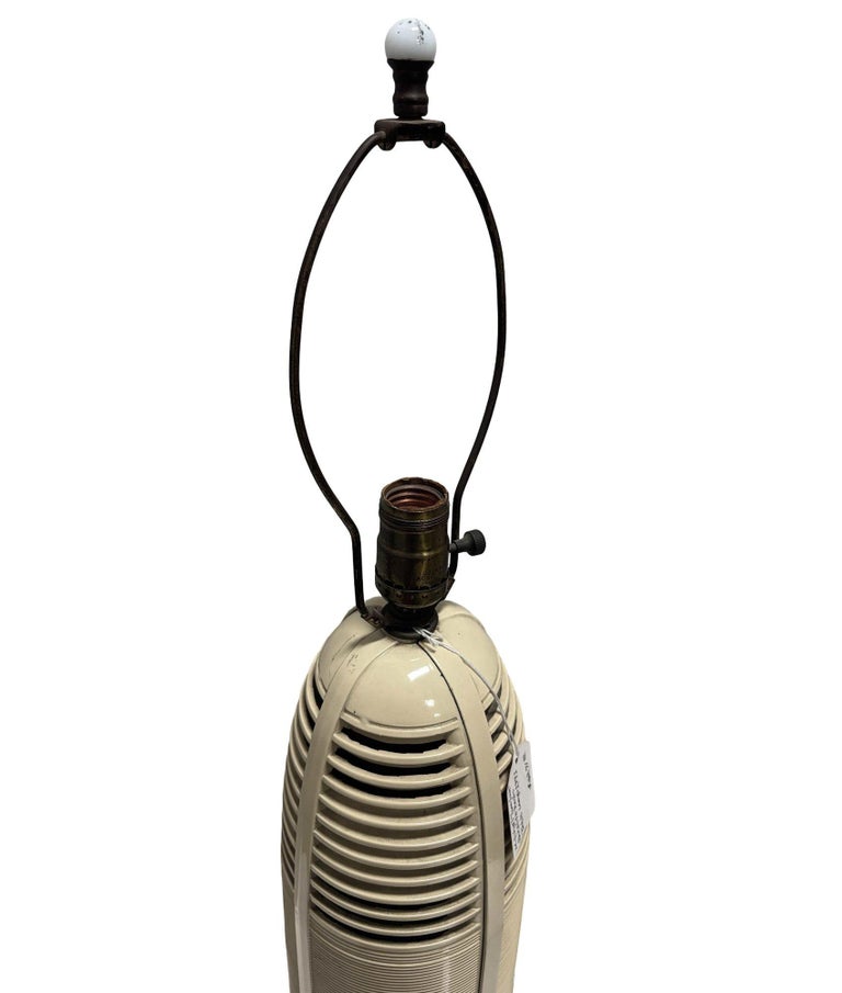 Mitchell "Lumitone" Streamline Art Deco Bakelite AM Radio Table Lamp, 1941