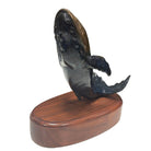 Hand Casted Humpback Whale Bronze Sculpture Mounted on Stand by T.H. Oliver