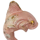 Rare Mid-century California Ceramic Pink & Gold Angel Fish Flower Wall Vase