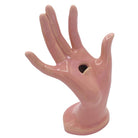 California Pottery Salmon Pink Figurative Female Hand Business Card Holder