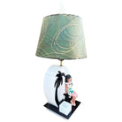 Mid-century Acrylic Hula Girl Midnight Palm Silhouette Table Lamp by Moss
