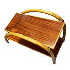 Rattan & Mahogany Double Arch "Tropitan" 2-Tier Side Table by Ritts