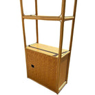 Restored High Style Rattan & Mahogany Etagere Display Curio Cabinet, 2 Available