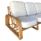 Restored 3-Strand 3 Seat Rattan Sectional Sofa by Paul Laszlo for Ficks Reed