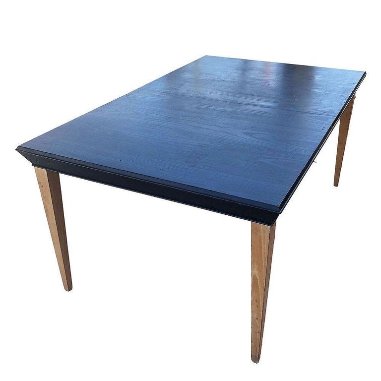 Rare MCM Maple Dining Table w/ Black Top by Douglas Snelling