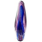 Mid-century Tear Drop Blue and Purple Murano Sommerso Art Glass Sculpture