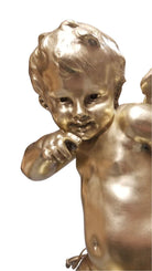 Restored Cherub Sculpture "Le Petit Malin" by Benoit Rougelet Converted Lamp