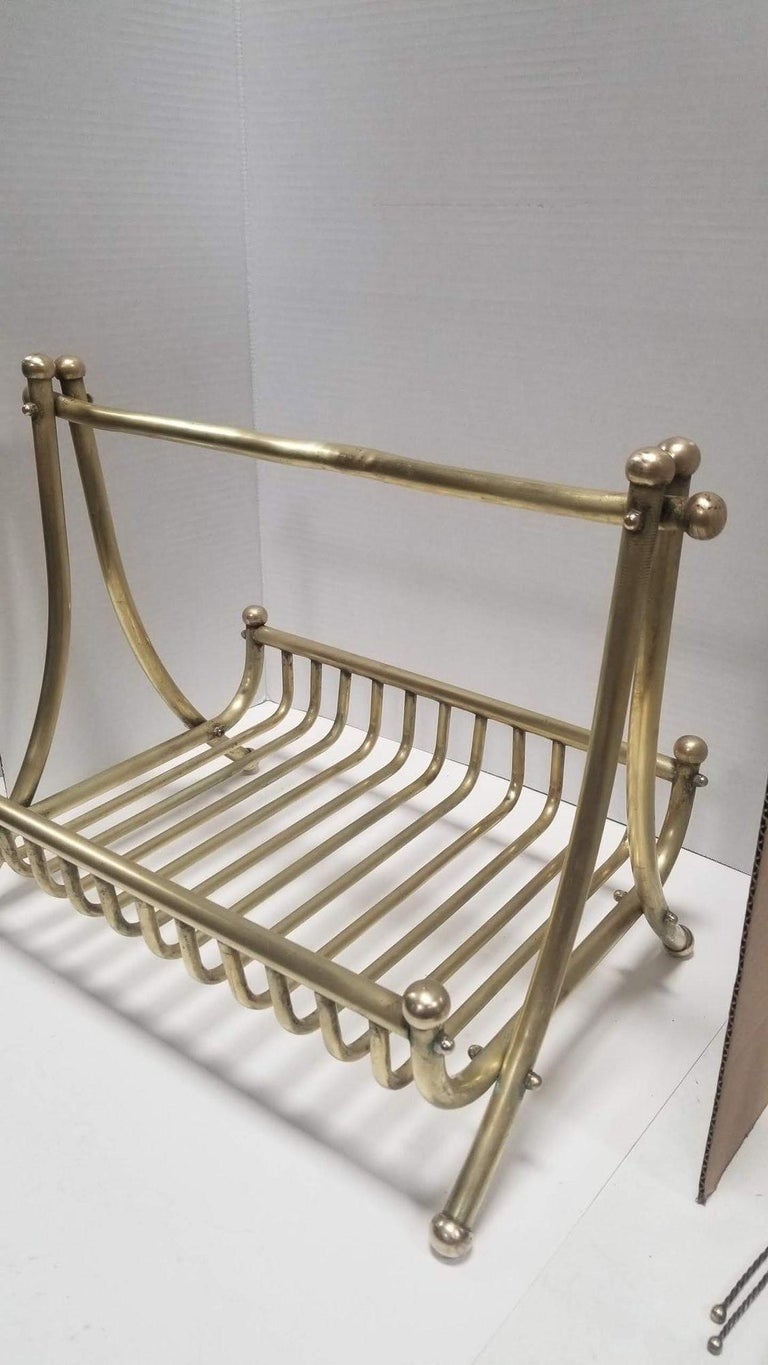 Turn of the Century Brass Newspaper Rack 1910s