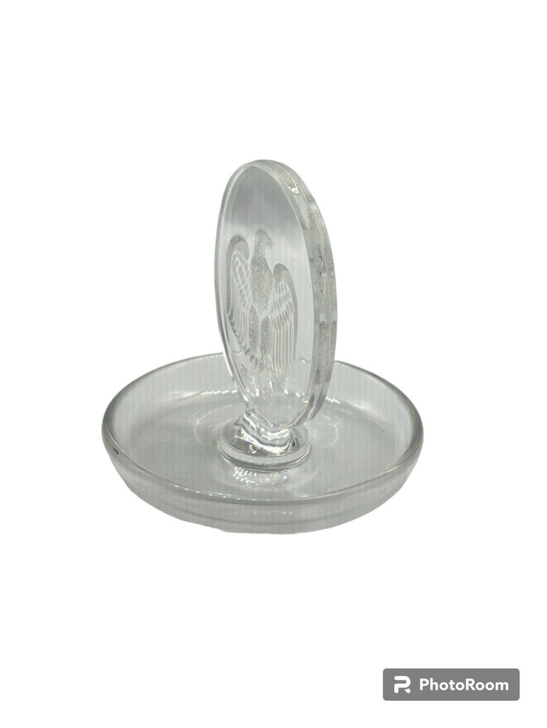 Vintage Lalique Crystal Pin Ring Dish Tray