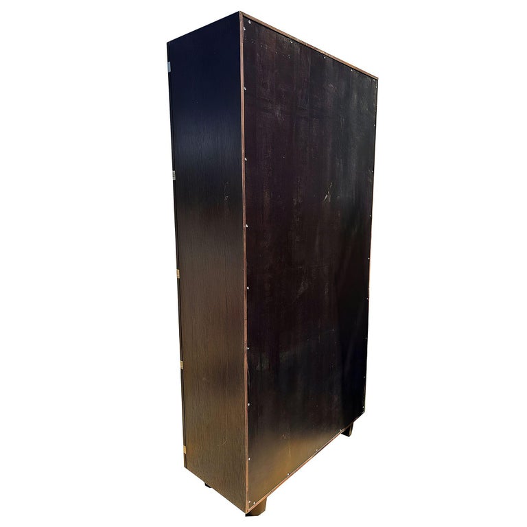 7' Foot Tall Dakota Jackson "Ocean" Espresso Oak Bookcase Display Cabinet