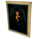 Framed Mid-century Hand Painted Oil on Velvet Female Portrait, Signed Cohen