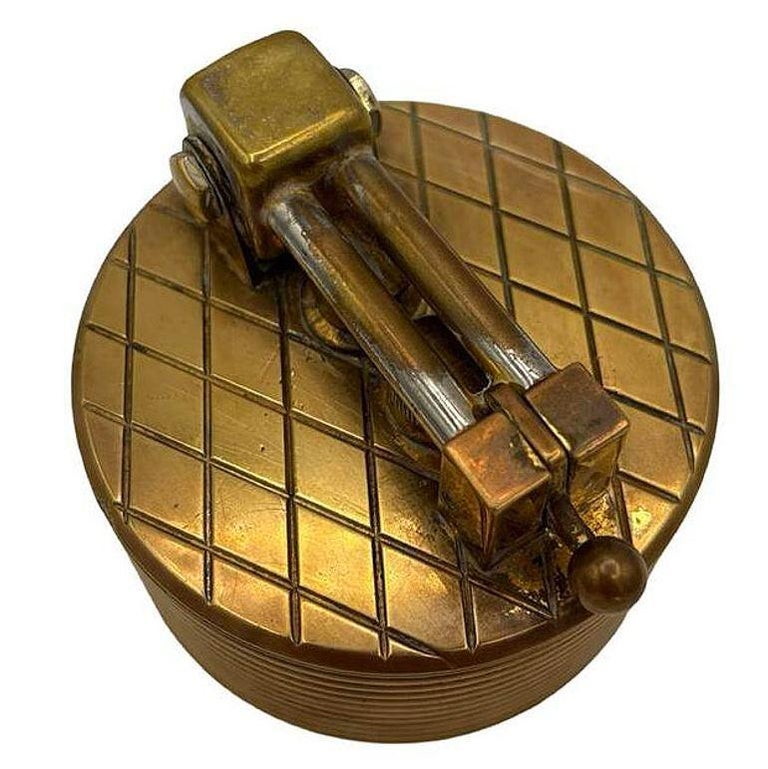 Mid-century "Brilux" for Dunhill Brass Lift-Arm Table Lighter, Switzerland