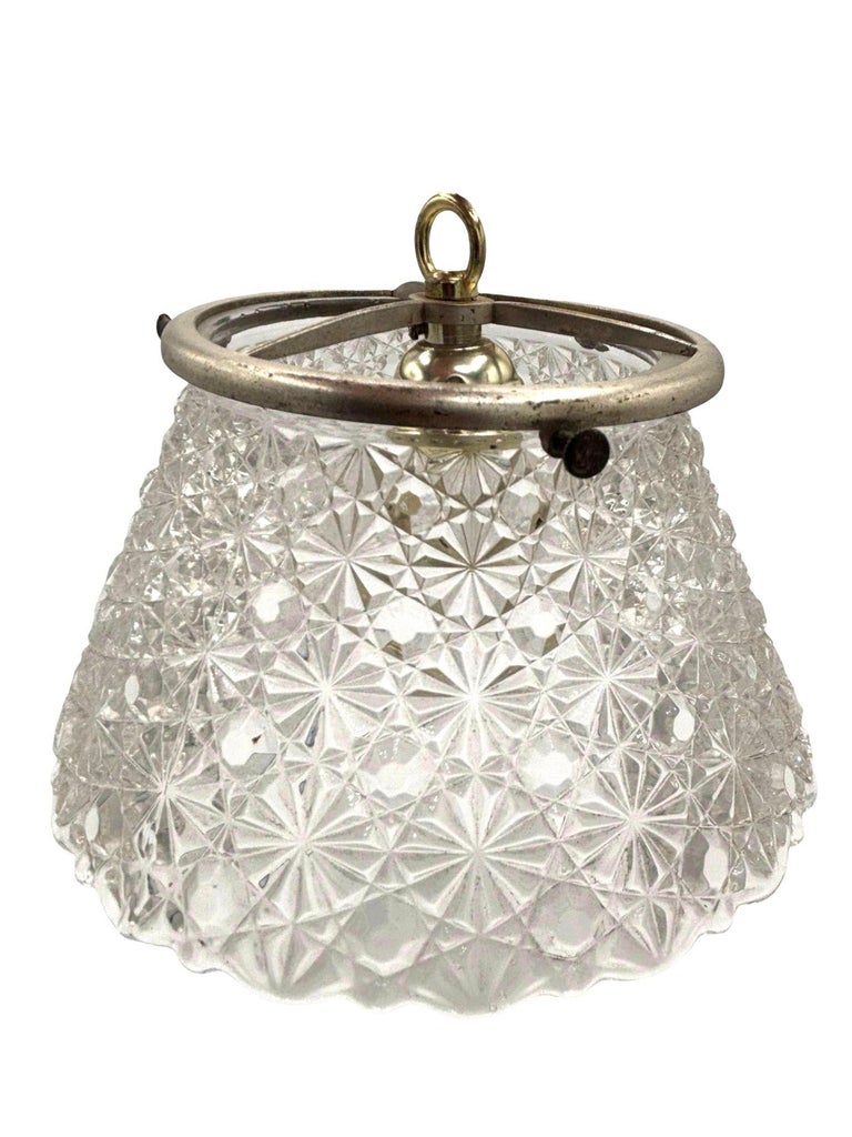 Victorian Daisy and Buttons Pressed Glass Light - 9 Available!