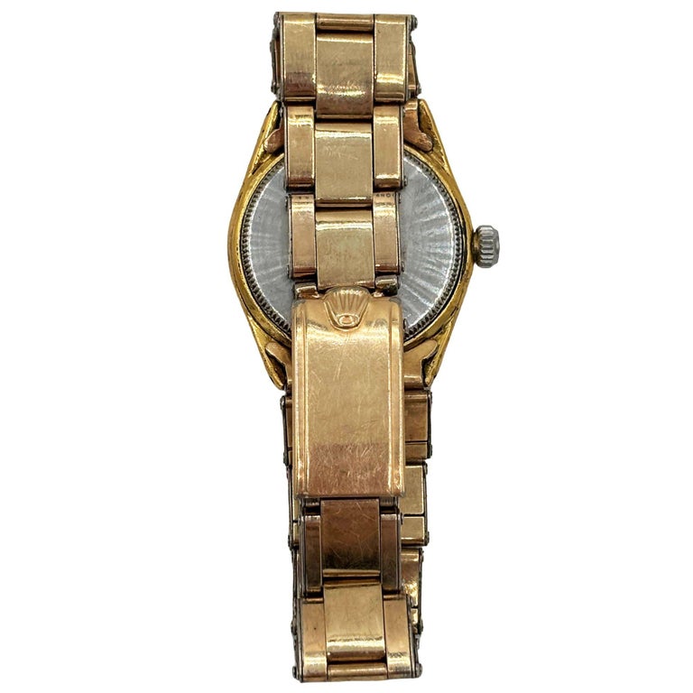1947 Rolex Oyster Bubbleback “Elegante” Gold-Plated Wristwatch w California Dial