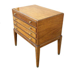 Rare MCM Danish Modern Mahogany Chest of 4 Side Table Stands by Frits Henningsen