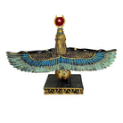 Hand Painted Resin Egyptian Goddess Tabletop Sculpture of Winged Deity Isis