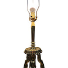 1920 Brass Figural Nude Art Deco Flapper Table Lamp by Frankart w/ Shade
