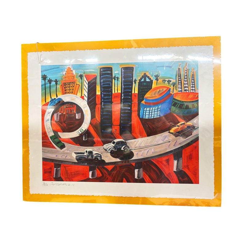 Frank Romero "Cheech's Downtown" Giclee Print Limited Edition Signed (9/190)