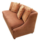 Modern Banquette Italian w/ Burgundy Olive Diamond Print Upholstery